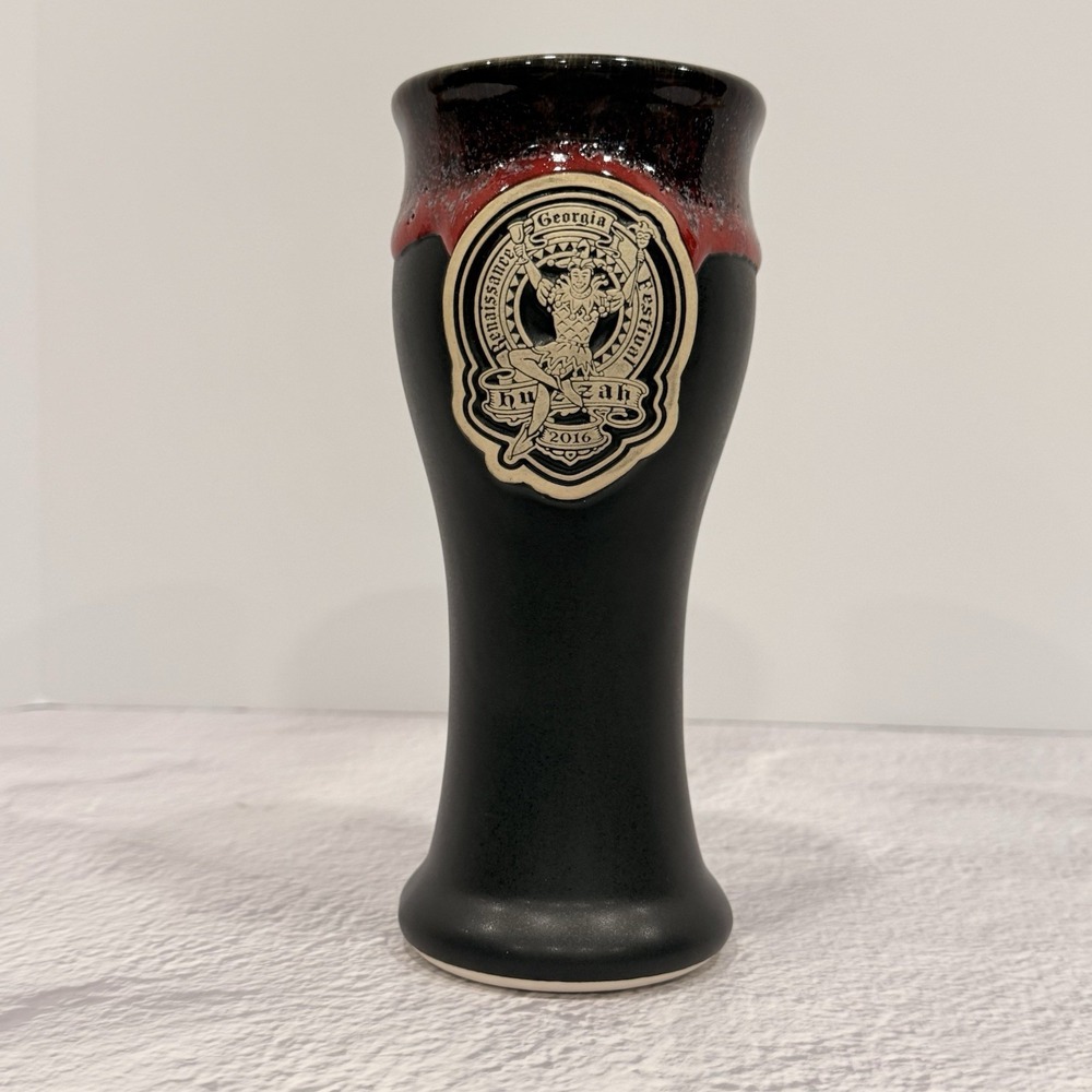 Grey Fox Pottery 2016 Georgia Renaissance Festival Ceramic Mug Cup Stein‎